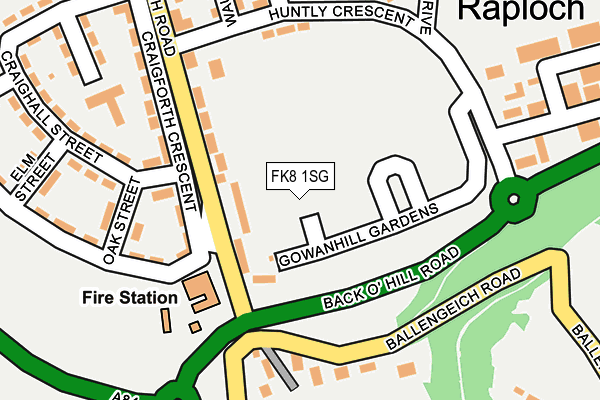 FK8 1SG map - OS OpenMap – Local (Ordnance Survey) FK8 1SG map - OS OpenMap – Local (Ordnance Survey)