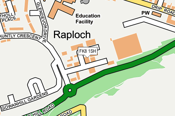 FK8 1SH map - OS OpenMap – Local (Ordnance Survey) FK8 1SH map - OS OpenMap – Local (Ordnance Survey)