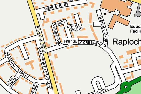 FK8 1SU map - OS OpenMap – Local (Ordnance Survey) FK8 1SU map - OS OpenMap – Local (Ordnance Survey)