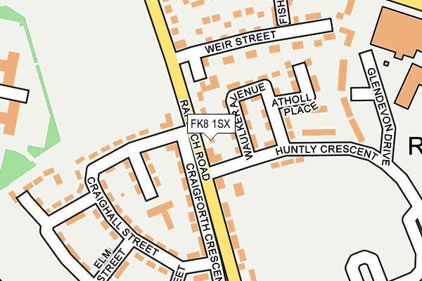 FK8 1SX map - OS OpenMap – Local (Ordnance Survey) FK8 1SX map - OS OpenMap – Local (Ordnance Survey)