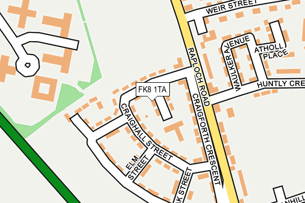 FK8 1TA map - OS OpenMap – Local (Ordnance Survey) FK8 1TA map - OS OpenMap – Local (Ordnance Survey)