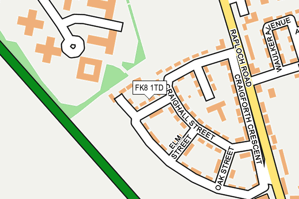 FK8 1TD map - OS OpenMap – Local (Ordnance Survey) FK8 1TD map - OS OpenMap – Local (Ordnance Survey)