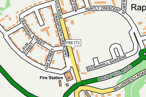 FK8 1TJ map - OS OpenMap – Local (Ordnance Survey) FK8 1TJ map - OS OpenMap – Local (Ordnance Survey)