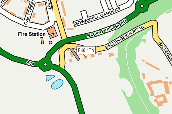 FK8 1TN map - OS OpenMap – Local (Ordnance Survey) FK8 1TN map - OS OpenMap – Local (Ordnance Survey)
