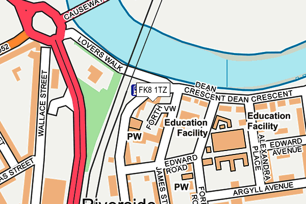 FK8 1TZ map - OS OpenMap – Local (Ordnance Survey) FK8 1TZ map - OS OpenMap – Local (Ordnance Survey)