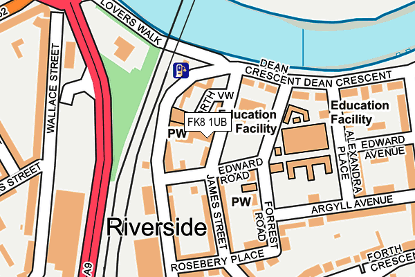 FK8 1UB map - OS OpenMap – Local (Ordnance Survey) FK8 1UB map - OS OpenMap – Local (Ordnance Survey)