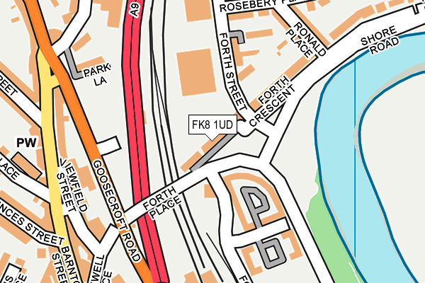 FK8 1UD map - OS OpenMap – Local (Ordnance Survey) FK8 1UD map - OS OpenMap – Local (Ordnance Survey)