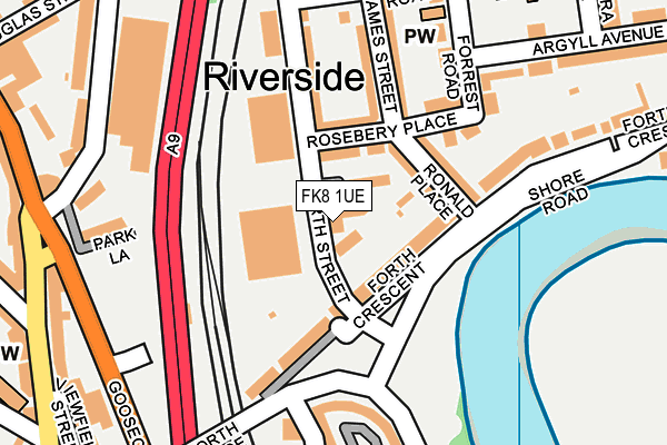 FK8 1UE map - OS OpenMap – Local (Ordnance Survey) FK8 1UE map - OS OpenMap – Local (Ordnance Survey)