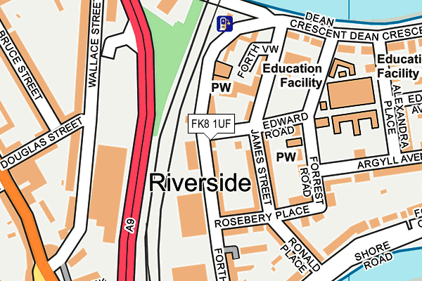 FK8 1UF map - OS OpenMap – Local (Ordnance Survey) FK8 1UF map - OS OpenMap – Local (Ordnance Survey)