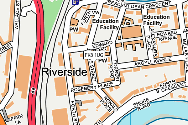 FK8 1UG map - OS OpenMap – Local (Ordnance Survey) FK8 1UG map - OS OpenMap – Local (Ordnance Survey)