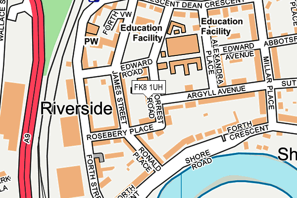 FK8 1UH map - OS OpenMap – Local (Ordnance Survey) FK8 1UH map - OS OpenMap – Local (Ordnance Survey)