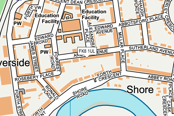 FK8 1UL map - OS OpenMap – Local (Ordnance Survey) FK8 1UL map - OS OpenMap – Local (Ordnance Survey)