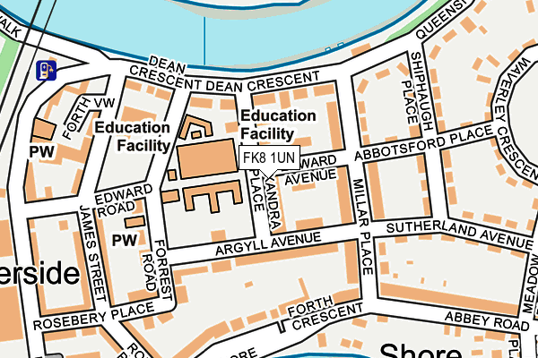 FK8 1UN map - OS OpenMap – Local (Ordnance Survey)