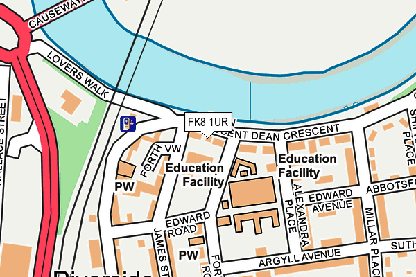 FK8 1UR map - OS OpenMap – Local (Ordnance Survey) FK8 1UR map - OS OpenMap – Local (Ordnance Survey)
