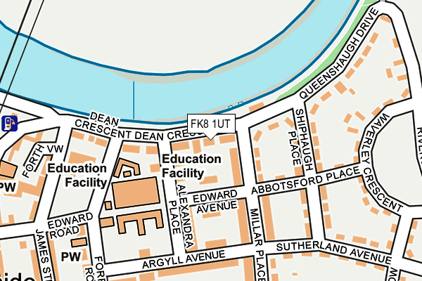 FK8 1UT map - OS OpenMap – Local (Ordnance Survey) FK8 1UT map - OS OpenMap – Local (Ordnance Survey)