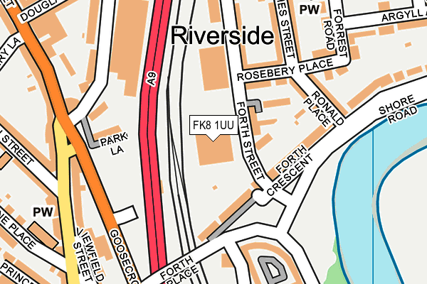 FK8 1UU map - OS OpenMap – Local (Ordnance Survey) FK8 1UU map - OS OpenMap – Local (Ordnance Survey)