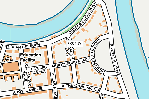FK8 1UY map - OS OpenMap – Local (Ordnance Survey) FK8 1UY map - OS OpenMap – Local (Ordnance Survey)
