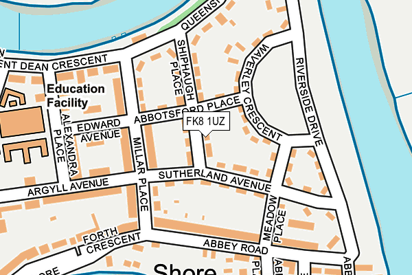 FK8 1UZ map - OS OpenMap – Local (Ordnance Survey) FK8 1UZ map - OS OpenMap – Local (Ordnance Survey)