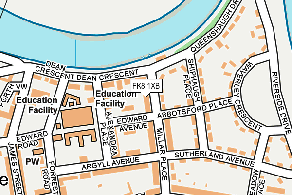 FK8 1XB map - OS OpenMap – Local (Ordnance Survey) FK8 1XB map - OS OpenMap – Local (Ordnance Survey)