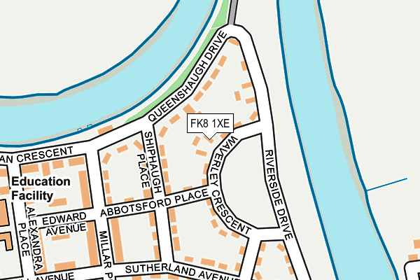 FK8 1XE map - OS OpenMap – Local (Ordnance Survey) FK8 1XE map - OS OpenMap – Local (Ordnance Survey)