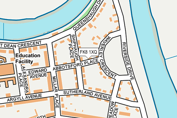 FK8 1XQ map - OS OpenMap – Local (Ordnance Survey) FK8 1XQ map - OS OpenMap – Local (Ordnance Survey)