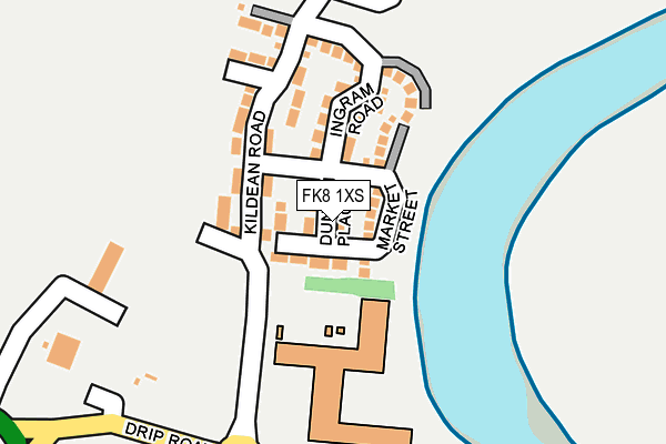 FK8 1XS map - OS OpenMap – Local (Ordnance Survey) FK8 1XS map - OS OpenMap – Local (Ordnance Survey)