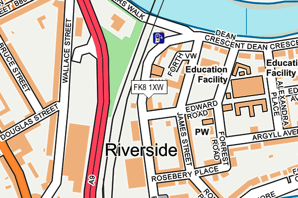 FK8 1XW map - OS OpenMap – Local (Ordnance Survey) FK8 1XW map - OS OpenMap – Local (Ordnance Survey)