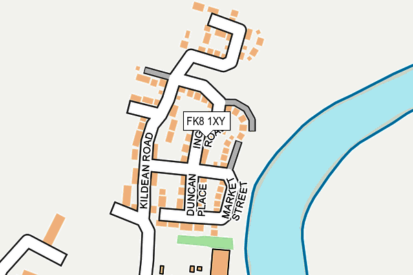 FK8 1XY map - OS OpenMap – Local (Ordnance Survey) FK8 1XY map - OS OpenMap – Local (Ordnance Survey)