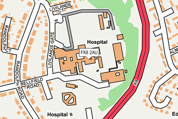 FK8 2AU map - OS OpenMap – Local (Ordnance Survey) FK8 2AU map - OS OpenMap – Local (Ordnance Survey)