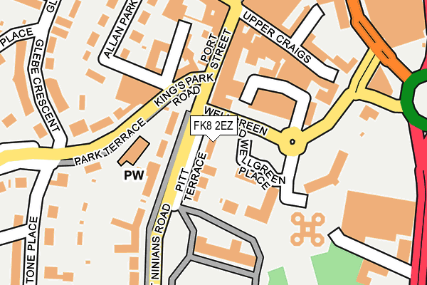 FK8 2EZ map - OS OpenMap – Local (Ordnance Survey) FK8 2EZ map - OS OpenMap – Local (Ordnance Survey)
