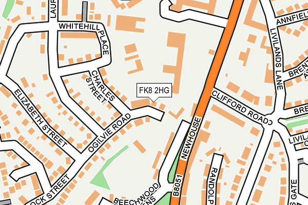 FK8 2HG map - OS OpenMap – Local (Ordnance Survey) FK8 2HG map - OS OpenMap – Local (Ordnance Survey)