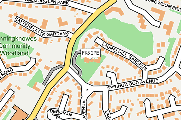 FK8 2PE map - OS OpenMap – Local (Ordnance Survey) FK8 2PE map - OS OpenMap – Local (Ordnance Survey)