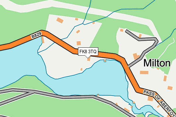 FK8 3TQ map - OS OpenMap – Local (Ordnance Survey) FK8 3TQ map - OS OpenMap – Local (Ordnance Survey)