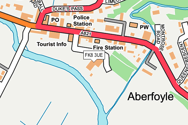 FK8 3UE map - OS OpenMap – Local (Ordnance Survey)