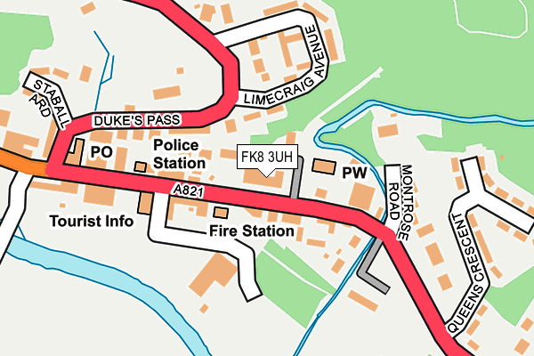 FK8 3UH map - OS OpenMap – Local (Ordnance Survey) FK8 3UH map - OS OpenMap – Local (Ordnance Survey)