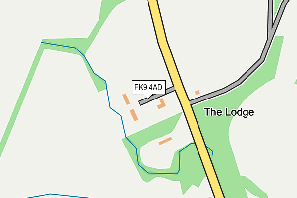 FK9 4AD map - OS OpenMap – Local (Ordnance Survey)