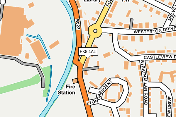 FK9 4AU map - OS OpenMap – Local (Ordnance Survey) FK9 4AU map - OS OpenMap – Local (Ordnance Survey)