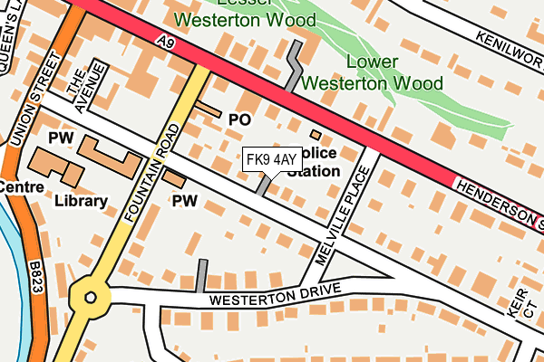 FK9 4AY map - OS OpenMap – Local (Ordnance Survey) FK9 4AY map - OS OpenMap – Local (Ordnance Survey)