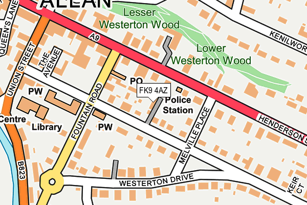 FK9 4AZ map - OS OpenMap – Local (Ordnance Survey) FK9 4AZ map - OS OpenMap – Local (Ordnance Survey)