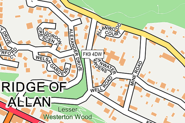 FK9 4DW map - OS OpenMap – Local (Ordnance Survey)