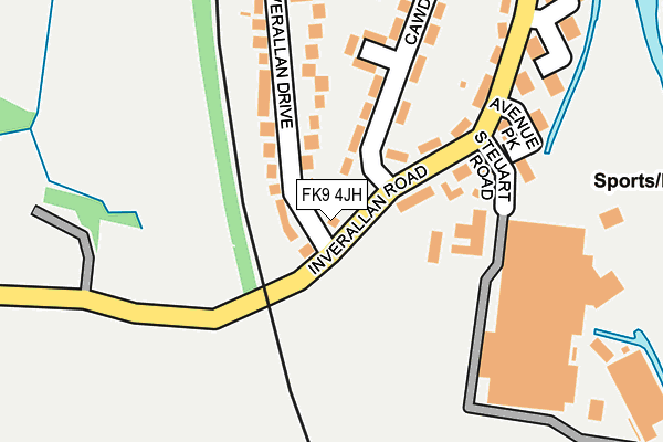 FK9 4JH map - OS OpenMap – Local (Ordnance Survey) FK9 4JH map - OS OpenMap – Local (Ordnance Survey)