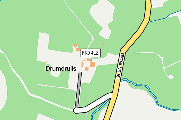 FK9 4LZ map - OS OpenMap – Local (Ordnance Survey) FK9 4LZ map - OS OpenMap – Local (Ordnance Survey)