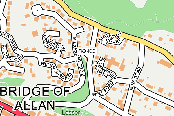 FK9 4QD map - OS OpenMap – Local (Ordnance Survey) FK9 4QD map - OS OpenMap – Local (Ordnance Survey)
