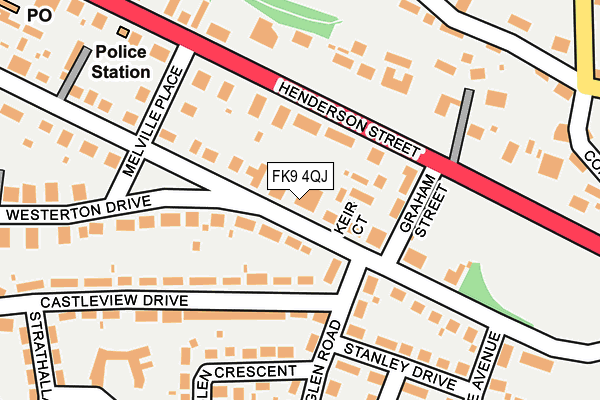 FK9 4QJ map - OS OpenMap – Local (Ordnance Survey) FK9 4QJ map - OS OpenMap – Local (Ordnance Survey)