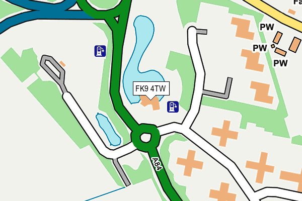 FK9 4TW map - OS OpenMap – Local (Ordnance Survey) FK9 4TW map - OS OpenMap – Local (Ordnance Survey)
