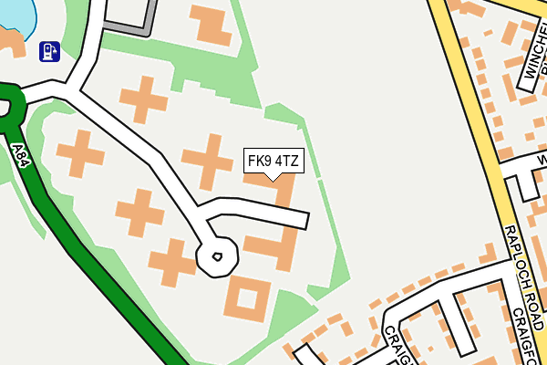FK9 4TZ map - OS OpenMap – Local (Ordnance Survey) FK9 4TZ map - OS OpenMap – Local (Ordnance Survey)