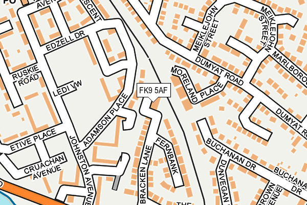 FK9 5AF map - OS OpenMap – Local (Ordnance Survey) FK9 5AF map - OS OpenMap – Local (Ordnance Survey)