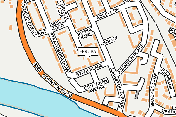 FK9 5BA map - OS OpenMap – Local (Ordnance Survey) FK9 5BA map - OS OpenMap – Local (Ordnance Survey)