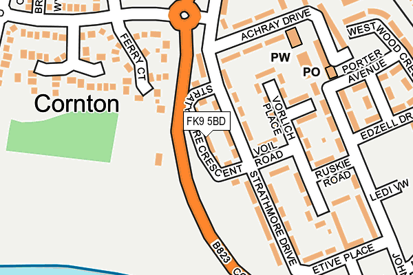 FK9 5BD map - OS OpenMap – Local (Ordnance Survey) FK9 5BD map - OS OpenMap – Local (Ordnance Survey)