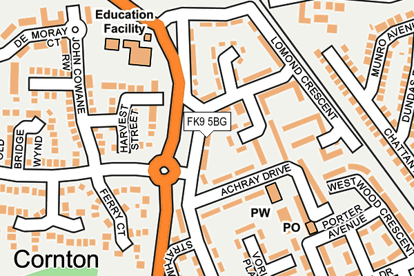 FK9 5BG map - OS OpenMap – Local (Ordnance Survey) FK9 5BG map - OS OpenMap – Local (Ordnance Survey)